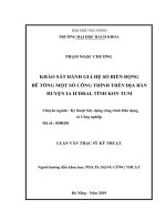 Khảo sát đánh giá hệ số biến động bê tông một số công trình trên địa bàn huyện ia h’drai tỉnh kon tum 