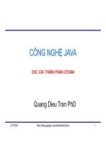 Bài giảng Công nghệ Java: Chương 2 - PhD. Trần Quang Diệu