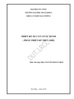 Tính toán thiết kế xe cắt cỏ tự hành phần thiết kế thủy khí 