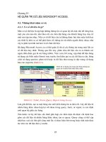 Hệ thống thông tin địa lý (Geographical Infomation System - GIS) - Chương 4 - Hệ quản trị cơ sở dữ liệu Microsoft Access