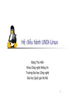 Bài giảng Hệ điều hành Unix-Linux: Giới thiệu môn học - Đặng Thu Hiền