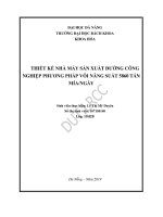 thiết kế nhà máy sản xuất đường công nghiệp phương pháp vôi năng suất 5860 tấn mía ngày 