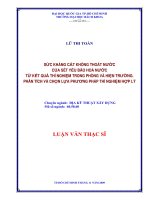 Sức kháng cắt không thoát nước của sét yếu bão hòa nước từ kết quả thí nghiệm trong phòng và hiện trường phân tích và chọn lựa phương pháp thí nghiệm hợp lý 