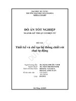 Thiết kế và chế tạo hệ thống chiết rót chai tự động 