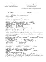 Đề kiểm tra giữa HK1 môn Sinh lớp 12 năm 2020-2021 - THPT Lục Ngạn số 3