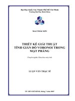 Thiết kế giải thuật tính giản đồ voronoi trong mặt phẳng 