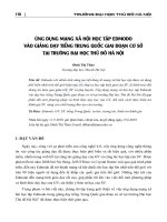 Ứng dụng mạng xã hội học tập Edmodo vào giảng dạy tiếng Trung quốc giai đoạn cơ sở tại trường Đại học Thủ đô Hà Nội