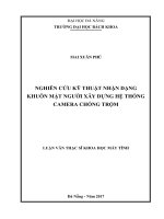 Nghiên cứu kỹ thuật nhận dạng khuôn mặt người xây dựng hệ thống camera chống trộm 