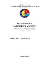 Bài giảng Xã hội học đại cương