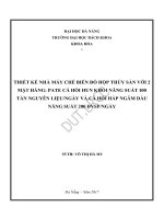 Thiết kế nhà máy chế biến đồ hộp thủy sản với 2 mặt hàng pate cá hồi hun khói năng suất 100 tấn nguyên liệu ngày và cá hồi hấp ngâm dầu năng suất 200 đvsp ngày 