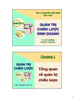 Bài giảng Quản trị chiến lược kinh doanh: Chương 1 - TS. Nguyễn Văn Sơn