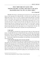 Phát triển đội ngũ giảng viên trường Đại học Văn hóa, Thể thao và Du lịch Thanh Hóa đáp ứng yêu cầu phát triển