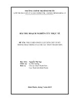 Bài thu hoạch lớp trung cấp LLCT  THỰC HIỆN PHÁP LUẬT dân CHỦ cơ sở TRONG HOẠT ĐỘNG của CHI cục THUẾ THANH sơn