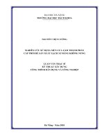 NGHIÊN CỨU SỬ DỤNG MÙN CƯA LÀM THÀNH PHẦN CẤP PHỐI ĐỂ SẢN XUẤT GẠCH XI MĂNG KHÔNG NUNG. LUẬN VĂN THẠC SĨ KỸ THUẬT XÂY DỰNG