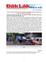 TĂNG CƯỜNG CÔNG TÁC BẢO ĐẢM AN NINH TRẬT TỰ TRÊN ĐỊA BÀN TP. BUÔN MA THUỘT