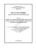 Nghiên cứu tinh sạch dịch chiết isoflavone từ đậu nành bằng phương pháp hấp phụ với hạt nhựa macroporous d101 