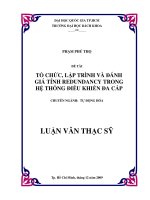 Tổ chức, lập trình và đánh giá tính (redundancy trong hệ thống điều khiển đa cấp) 
