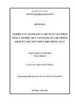 Nghiên cứu đánh giá và đề xuất giải pháp nâng cao hiệu quả vận hành của hệ thống kích từ nhà máy thủy điện đồng nai 4 