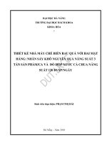 Thiết kế nhà máy chế biến đồ hộp nước cà chua năng suất 120 đvsp ngày và nhãn sấy khô nguyên quả năng suất 3 tấn sản phẩm ca 
