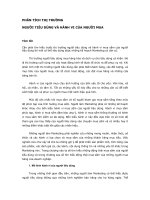 Phân tích thị trường người tiêu dùng và hành vi của người mua