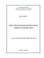PHÂN TÍCH DÁNG ĐI NGƯỜI SỬ DỤNG THÔNG TIN ĐƯỜNG BAO LUẬN VĂN THẠC SĨ KHOA HỌC MÁY TÍNH