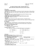 Giáo án Đại số 8 - Bài 7: Phân tích đa thức thành nhân tử bằng phương pháp dùng hằng đẳng thức