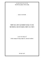 Thiết kế, chế tạo robot 04 bậc tự do mô phỏng chuyển động trên tàu thủy