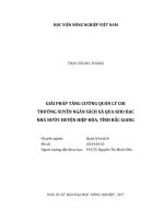 Giải pháp tăng cường quản lý chi thường xuyên ngân sách xã qua kho bạc nhà nước huyện hiệp hòa, tỉnh bắc giang   