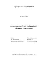 Giải pháp kinh tế phát triển chế biến cá tra tại tỉnh an giang   