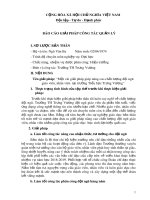 Báo cáo giải pháp công tác quản lý Tiểu học: Một vài giải pháp giúp nâng cao chất lượng đội ngũ giáo viên, nhân viên tại trường Tiểu học Trưng Vương