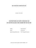 Giải pháp nâng cao chất lượng đào tạo của trường đại học công nghiệp dệt may hà nội   