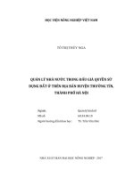 Quản lý nhà nước trong đấu giá quyền sử dụng đất ở trên địa bàn huyện thường tín, thành phố hà nội   