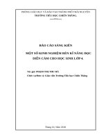 SKKN một số kinh nghiệm rèn kĩ năng đọc diễn cảm cho học sinh lớp 4  