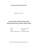 Giải pháp phát triển chăn nuôi trâu trên địa bàn huyện vị xuyên, tỉnh hà giang   