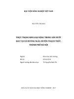 Thực trạng kim loại nặng trong sản xuất rau tại xã hương ngải, huyện thạch thất, thành phố hà nội   