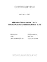 Nâng cao chất lượng đào tạo tại trường cao đẳng kinh tế công nghiệp hà nội   