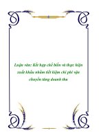 Luận văn: Một số biện pháp nhằm đẩy mạnh xuất khẩu thủy sản vào thị trường Mỹ tại công ty chế biến và xuất khẩu thủy sản Thọ Quang