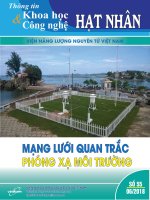 Tạp chí Thông tin khoa học và công nghệ hạt nhân: Số 55/2018