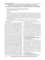 Nhận thức về kỹ năng nghề nghiệp của sinh viên ngành Quản trị kinh doanh – Trường Đại học Lâm nghiệp