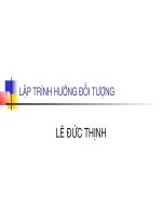 Lập trình hướng đối tượng C++ - Chương 5 : Kỹ thuật thừa kế