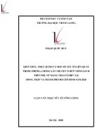 Kiến thức, thực hành và một số yếu tố liên quan trong phòng, chống lây truyền vi rút viêm gan B trên phụ nữ mang thai có HBV tại Đồng Tháp và thành phố Hồ Chí Minh, năm 2020.