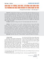 Giáo dục tư tưởng, đạo đức, lối sống cho sinh viên tại trường Đại học Kinh doanh và Công nghệ Hà Nội