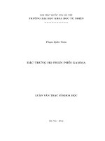 Đặc trưng họ phân phối gamma 