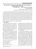 Tìm hiểu một số yếu tố liên quan với Sarcopenia ở người bệnh cao tuổi