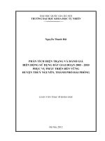 Phân tích hiện trạng và đánh giá biến động sử dụng đất giai đoạn 2005 2010 phục vụ phát triển bền vững huyện thủy nguyên thành phố hải phòng 
