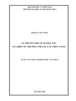 Luận văn Thạc sĩ Khoa học vật chất: Lý thuyết Mie về tương tác của điện từ trường với các cấu trúc nano