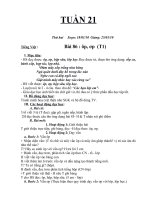 TUẦN 21- LỚP 1( CKTKN)