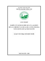 (Luận văn thạc sĩ) Nghiên cứu đánh giá hiệu quả của Algimun đến gà Cobb 500 và gà Ri lai (Ri x Lương Phượng) nuôi chuồng hở tại Thái Nguyên