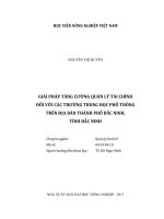 Giải pháp tăng cường quản lý tài chính đối với các trường trung học phổ thông trên địa bàn thành phố bắc ninh, tỉnh bắc ninh   