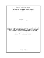 Đánh giá thực trạng công nghệ xử lý nước thải nhà máy sản xuất sữa thuộc công ty cổ phần elovi việt nam và đề xuất giải pháp nâng cao chất lượng 